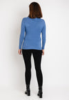 Serafina Collection Light Weight Roll Neck Sweater, Indigo