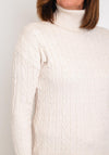 Serafina Collection Cable Knit Sweater, Cream