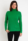 Serafina Collection Cable Knit Sweater, Green