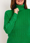 Serafina Collection Cable Knit Sweater, Green