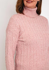 Serafina Collection Cable Knit Sweater, Rose Pink