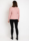 Serafina Collection Cable Knit Sweater, Rose Pink