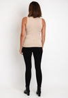 Serafina Collection Sleeveless Knitted Sweater, Beige