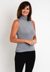 Serafina Collection Sleeveless Knitted Sweater, Grey