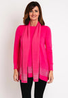 Serafina Collection Embellished Knit Sweater & Scarf Set, Pink