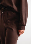 Malissa J Studded Wide Leg One Size Joggers, Brown