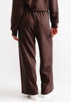 Malissa J Studded Wide Leg One Size Joggers, Brown