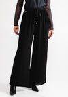 Malissa J Crepe Wide Leg Trousers, Black