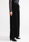 Malissa J Crepe Wide Leg Trousers, Black