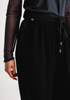 Malissa J Crepe Wide Leg Trousers, Black