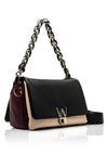 Wonders Canvas Strap Crossbody Bag with Chain, Black