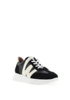 Wonders Meri Mixed Leather Trainers, Black & Milk