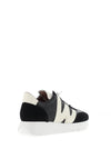 Wonders Meri Mixed Leather Trainers, Black & Milk