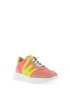 Wonders Racer Colour Block Wedge Trainers, Pink and Lime