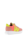 Wonders Racer Colour Block Wedge Trainers, Pink and Lime