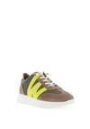 Wonders Meri Mixed Leather Trainers, Taupe & Algae