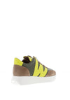 Wonders Meri Mixed Leather Trainers, Taupe & Algae