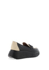 Wonders Montreal Colour Block Leather Loafers, Black & Cream