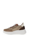 Wonders Roma Platform Wedge Trainers, Taupe