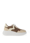 Wonders Dijon Suede Wedge Trainers, Taupe