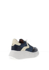 Wonders Dijon Suede Wedge Trainers, Navy