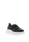 Wonders Koala Leather Platform Trainers, Black