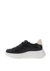 Wonders Koala Leather Platform Trainers, Black