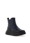 Wonders Beti Leather Platform Boots, Navy