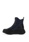 Wonders Beti Leather Platform Boots, Navy