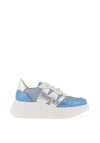 Wonders Zenit Metallic Wedge Trainers, Blue