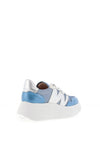 Wonders Zenit Metallic Wedge Trainers, Blue