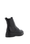 Wonders Bristol Pebbled Leather Military Boots, Black