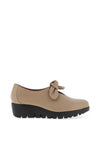 Wonders Slip On Bow Detail Shoes, Taupe