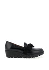 Wonders Romeo Patent Leather Slip On Bow Shoes, Black