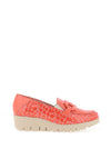 Wonders Brisa Patent Reptile Print Loafers, Coral