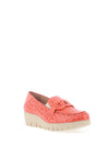 Wonders Brisa Patent Reptile Print Loafers, Coral