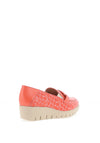 Wonders Brisa Patent Reptile Print Loafers, Coral