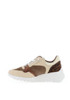 Wonders Flash Animal Print Natural Wedge Trainers, Cream Taupe