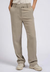 YAYA Straight Leg Woven Pants, Brown