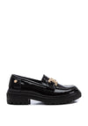 Xti Buckle Detail Platform Loafers, Black