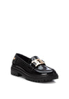 Xti Buckle Detail Platform Loafers, Black