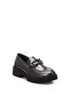 Xti Chain Detail Platform Loafers, Lead