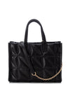 Xti Quilted Structured Tote Bag, Black