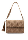 Xti Logo Embossed Shoulder Bag, Taupe