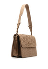 Xti Logo Embossed Shoulder Bag, Taupe