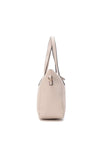 XTI Faux Pebbled Leather Shoulder Bag, Beige