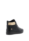 Xti Womens Star Embossed High Top Trainers, Negro