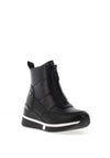 Xti Zip Detail Wedge Ankle Boots, Black