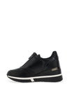 Xti Zip Front Wedge Trainers, Black