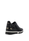 Xti Zip Front Wedge Trainers, Black